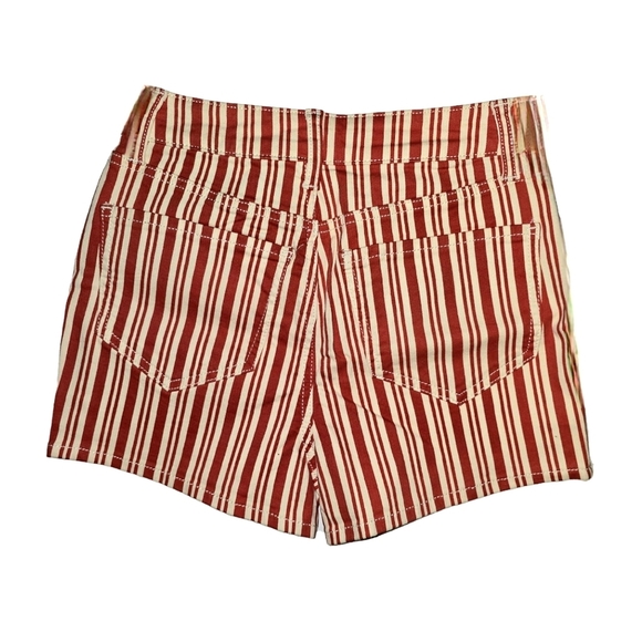 🆕SO Shortie Shorts - High Rise in Medium Pink & Cream Stripe-Jr's Size 3 - Picture 5 of 9